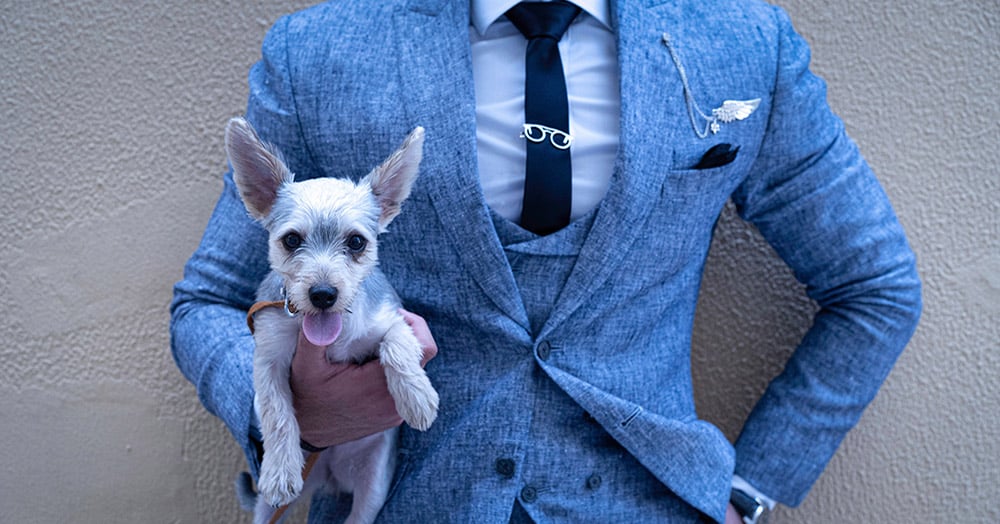 Real Estate Agent with Puppy